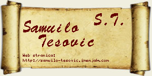 Samuilo Tešović vizit kartica